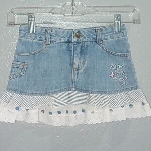 Disney denim ruffled skort